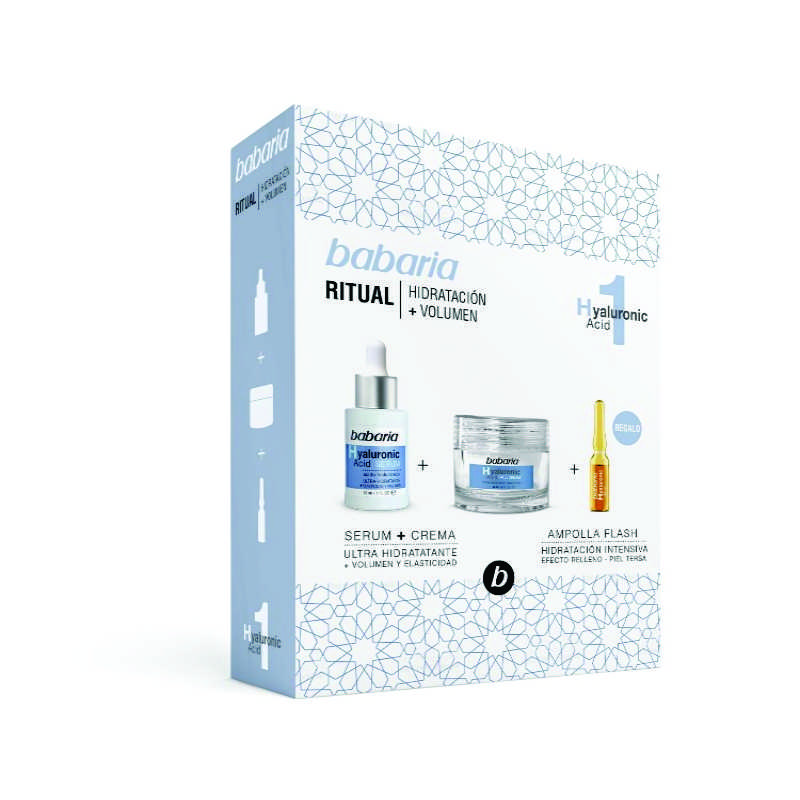Babaria Kit Hyaluronic Serum+Cr+Ampolla