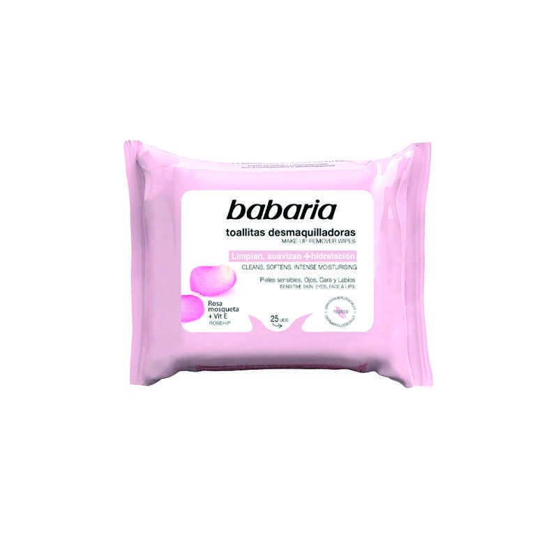 Babaria Toallitas Desmaq Rosa 25u