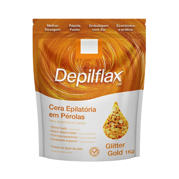 Depilflax Cera Depil Perolas Glitter 1k