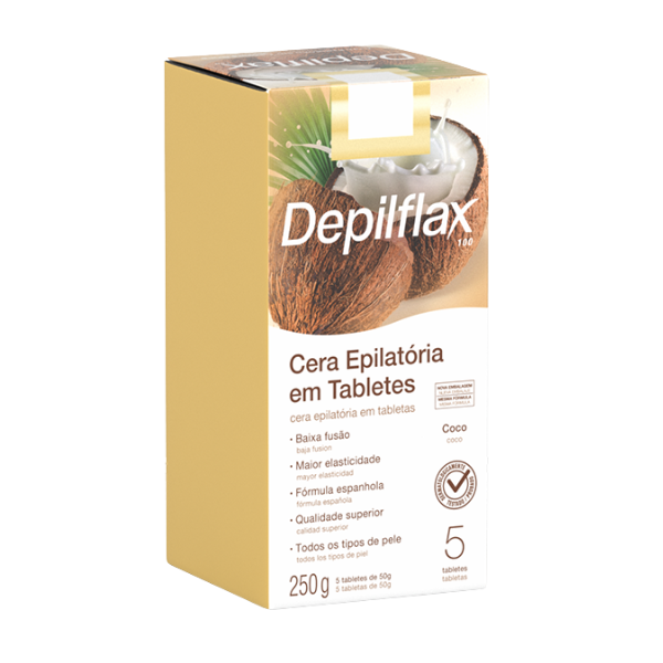 Depilflax Cera Tabletas Coco 250g