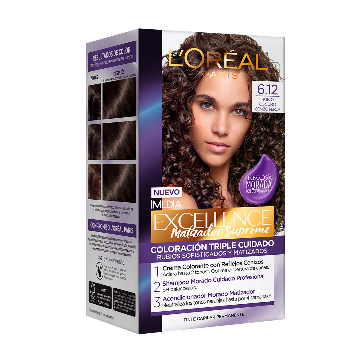 Excellence Matizador Tinte Kit 6.12