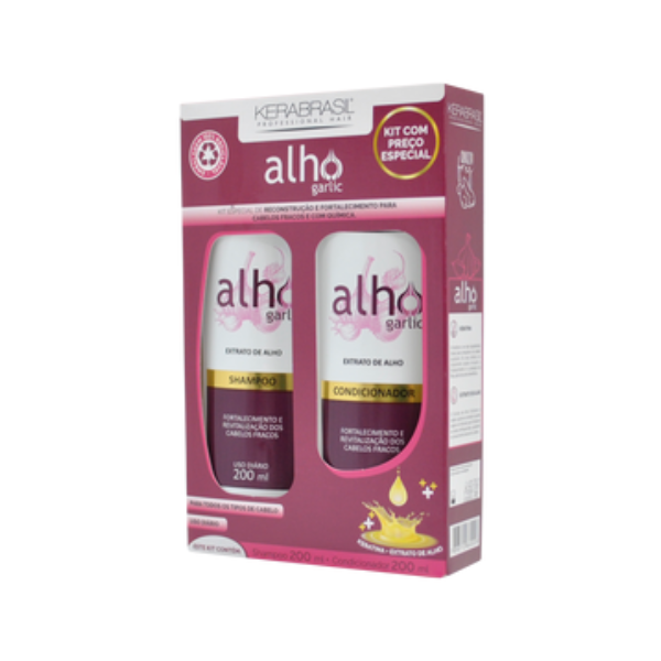 Kerabrasil Kit Sh+Ac Alho Garlic 200ml