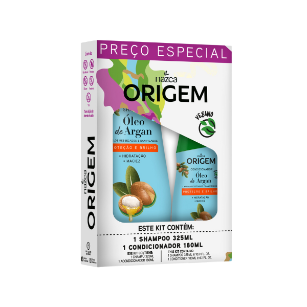 Origem Kit Sh 325ml+Ac 180ml Argan