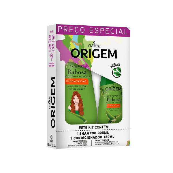 Origem Kit Sh 32ml+Ac 180ml Babosa